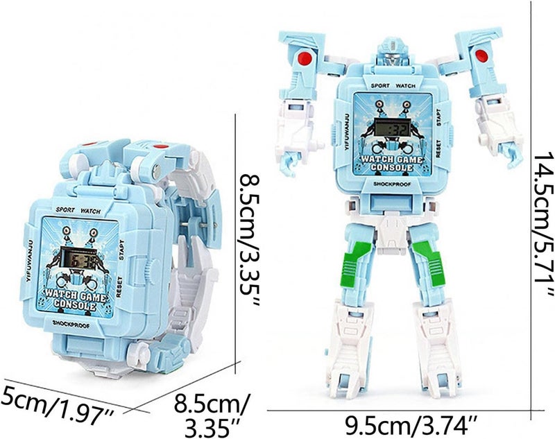 klarako Transformers Gaming Robot WatchWearable Deformable Robot Watch Toy, Deformable Gaming Robot Watch Toy, Christmas Interesting Learning Toy for Kids - Image 5