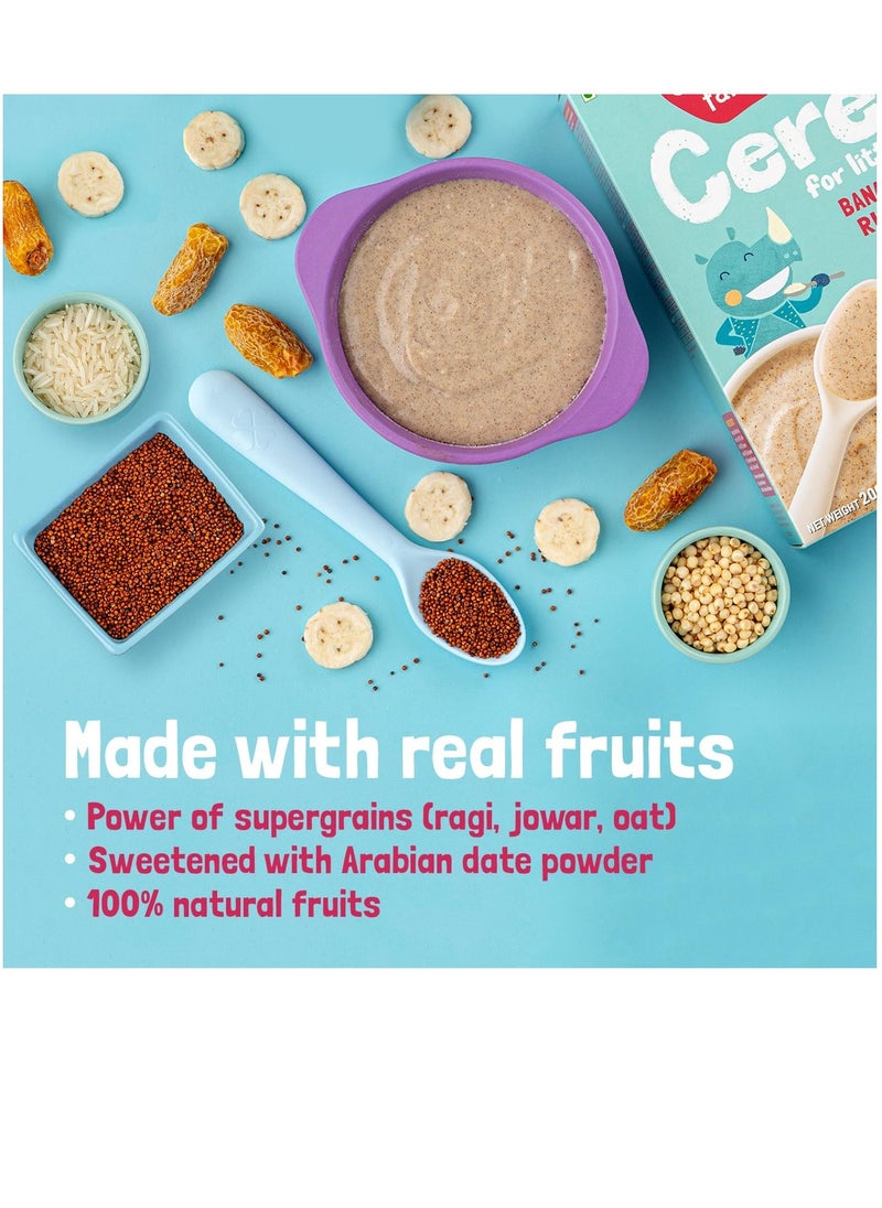 Slurrp Farm - Slurrp Farm Mildly Sweetened with Date Powder No Added Sugar Instant Cereal  Ragi  Rice and Banana with Milk   No Preservatives No Salt  Made with Multigrain Millets  200g - Image 1