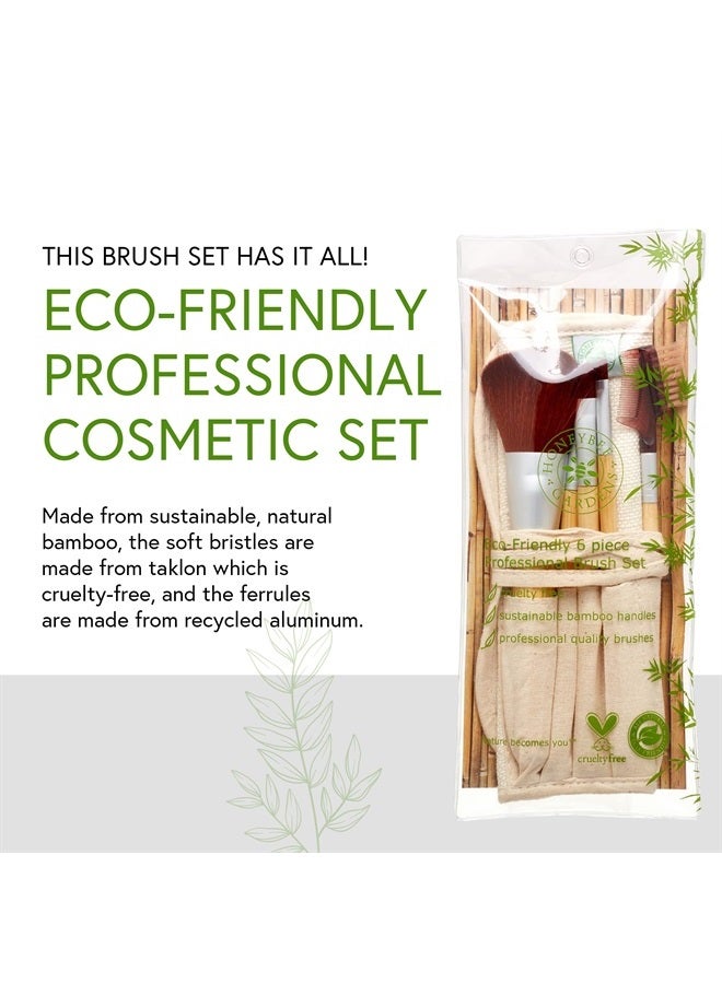 Honeybee Gardens Eco Friendly Professional Cosmetic Brush Set - Image 1