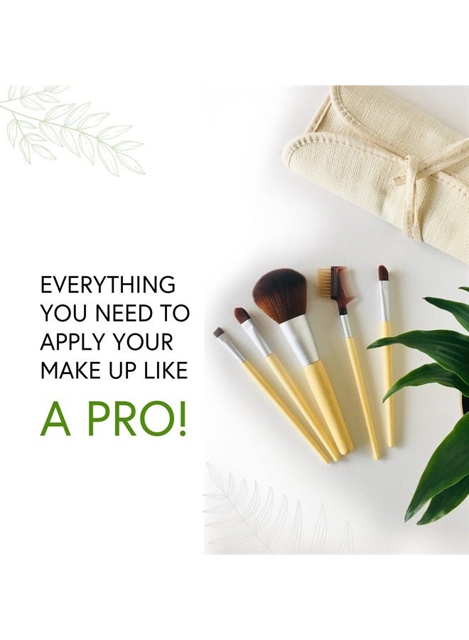 Honeybee Gardens Eco Friendly Professional Cosmetic Brush Set - Image 2