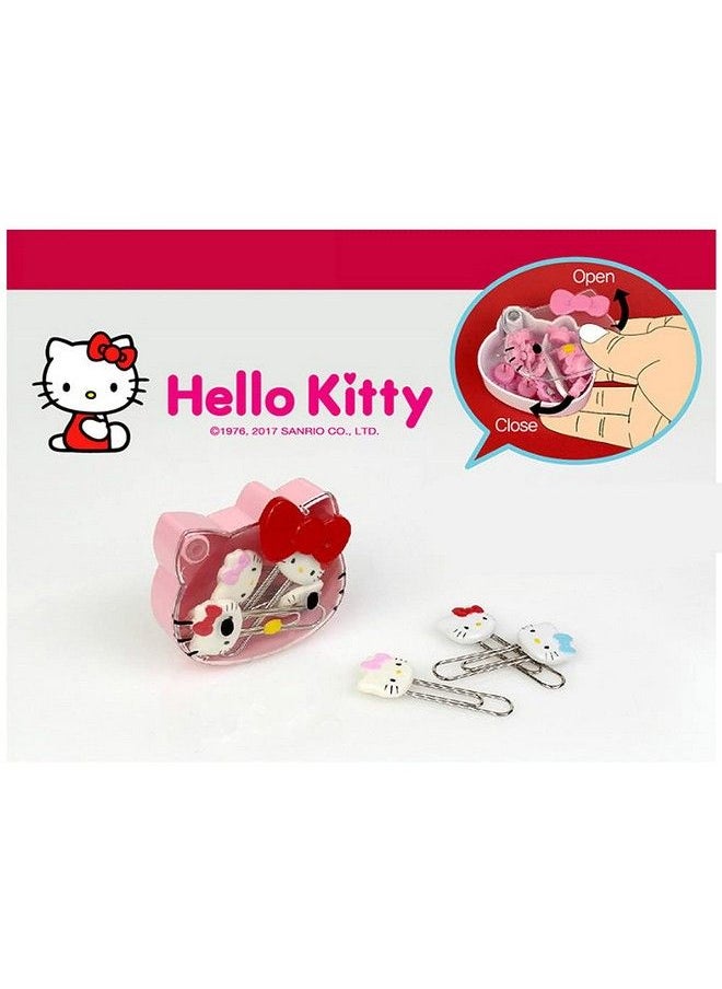HelloKittyFriends - [5In1] Hello Kitty Cute 5Pcs Paper Clip Set W/Cute Pink Hello Kitty Face Carrying Case - Image 1