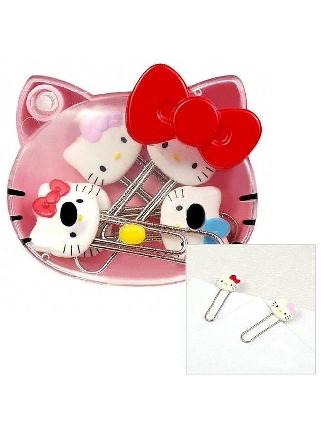 HelloKittyFriends - [5In1] Hello Kitty Cute 5Pcs Paper Clip Set W/Cute Pink Hello Kitty Face Carrying Case - Image 1