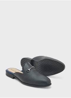 Robert Wood Textured Loafer Mules  - Image 3