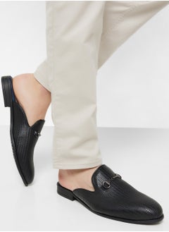 Robert Wood Textured Loafer Mules  - Image 5