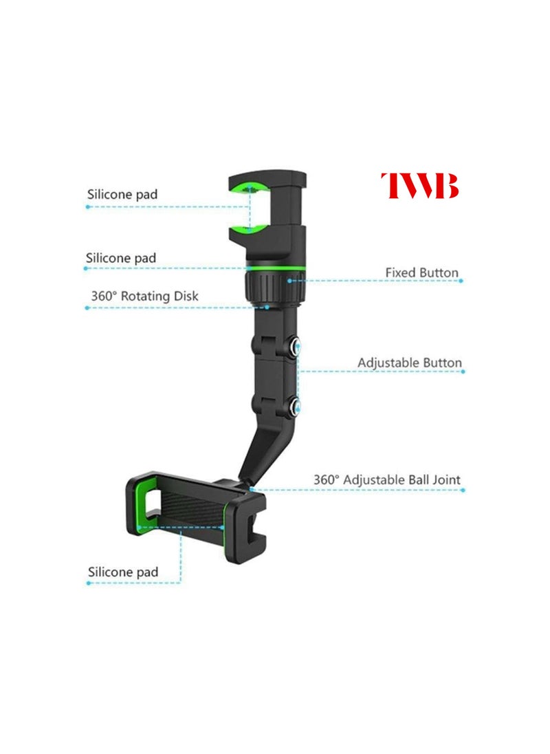 TWB - Universal clip cellphone holder for in-Car with a multifunctional  adjustable long arm 360° rotation adjustable angle suitable for multi-scene use compatible with 4-6.9 inch Smartphones - Image 1