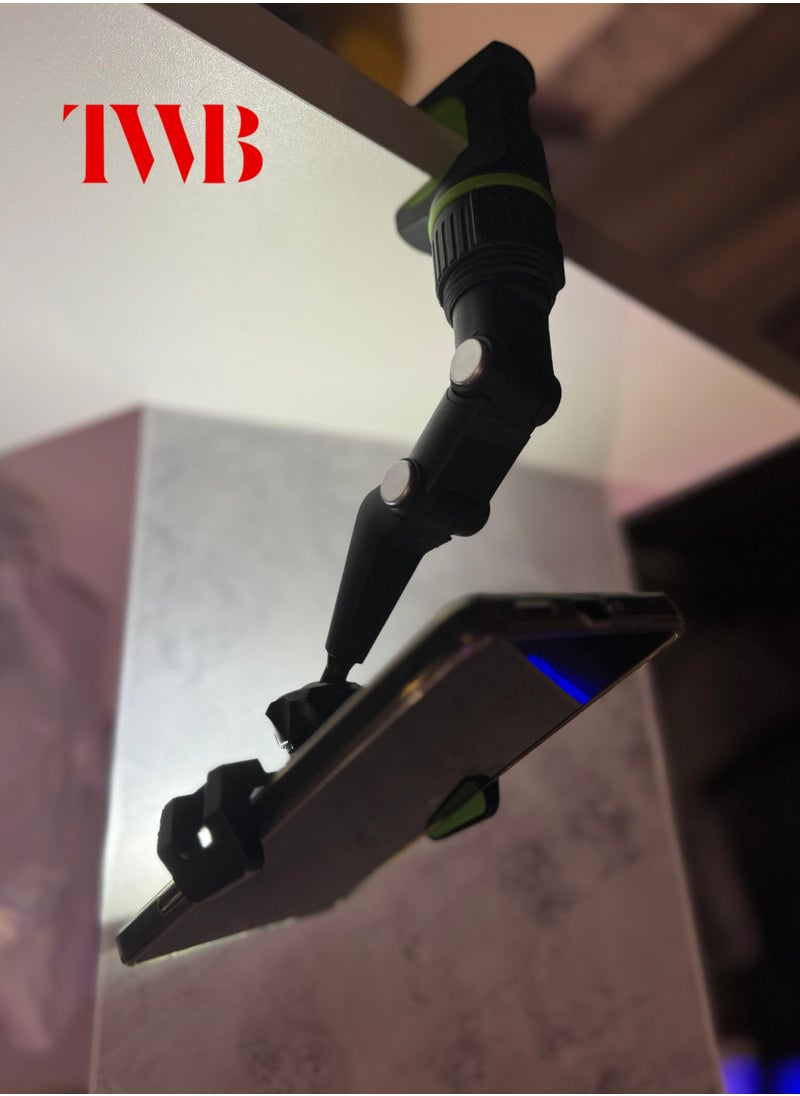 TWB - Universal clip cellphone holder for in-Car with a multifunctional  adjustable long arm 360° rotation adjustable angle suitable for multi-scene use compatible with 4-6.9 inch Smartphones - Image 1
