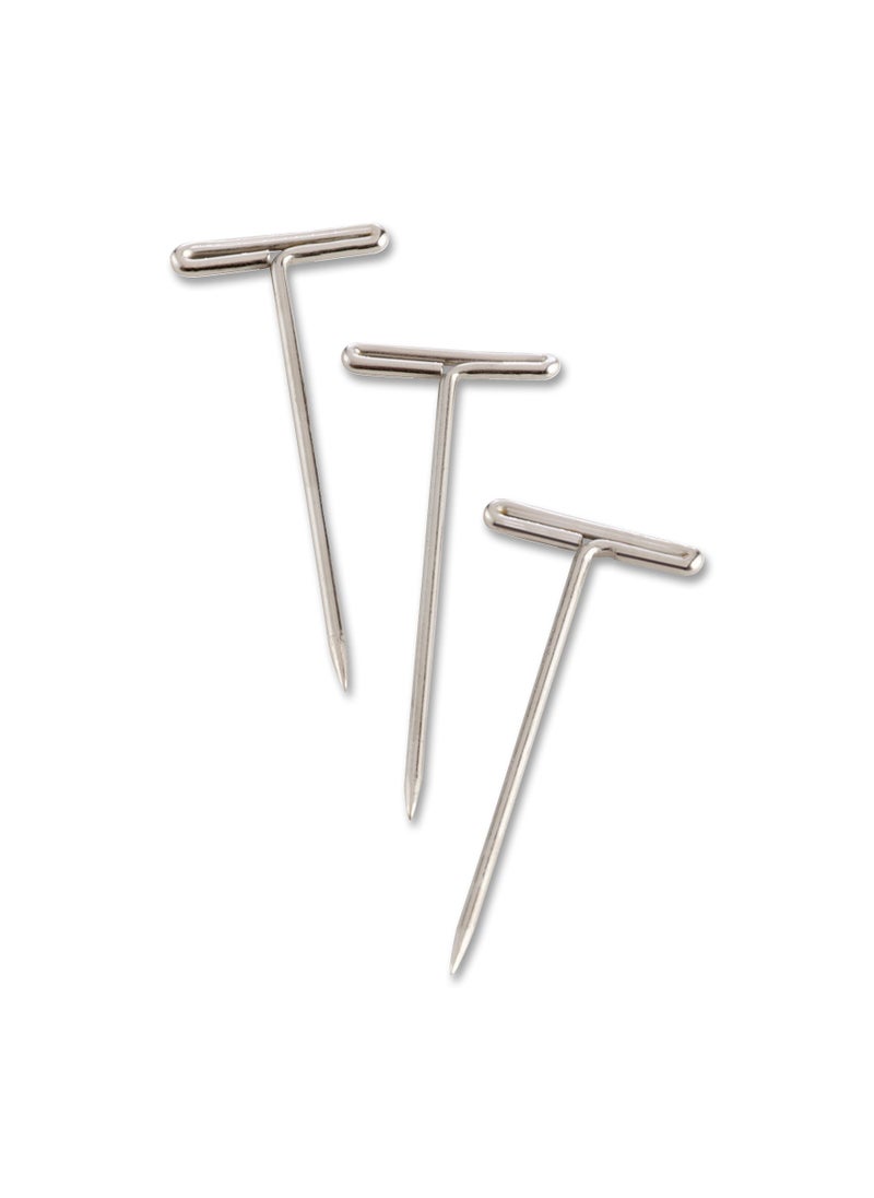 Business Source Business Source 32351 T-Pins, 9/16 in. Head Width, 2 in. Length, 100/BX, Silver  - Image 3