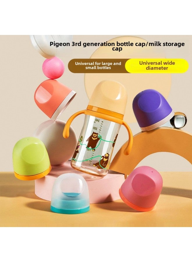 Suitable For The Third Generation Baby Bottle Middle Ring Nipple Seal Screw Cap Ring Baby Bottle Cap Straw Dust Cap-Capacity:Bottle Dust Cover + Orange Middle Ring Screw Teeth (special For Three Generations Of Bottles)  - Image 3