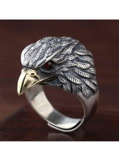 Generic Men's Vintage 925 Sterling Silver Open Eagle Ring Unique Neutral Silver Eagle Knight Ring Men and Women Ring Animal Eagle Jewelry Gift for Veterans Men Boys  - Image 4