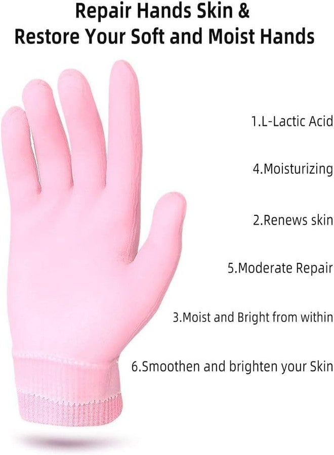 F4FIVE Moisturizing Gloves for Women & Men - Silicone Spa Gel Hands, Soft Exfoliating Hydrating Gloves for Cracked Hands, Cuticles, Rough Skin, Dead Skin, Repairing Dry Cracked Hands(MULTI Colour)(1) - Image 5