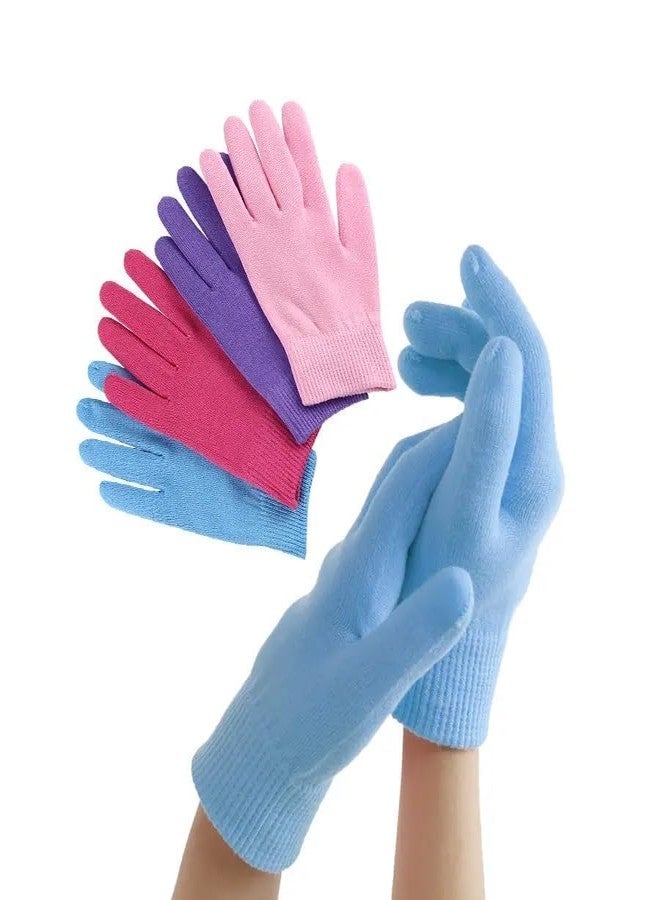 F4FIVE Moisturizing Gloves for Women & Men - Silicone Spa Gel Hands, Soft Exfoliating Hydrating Gloves for Cracked Hands, Cuticles, Rough Skin, Dead Skin, Repairing Dry Cracked Hands(MULTI Colour)(1) - Image 4