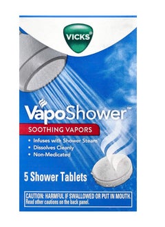 فيكس فيرتشوال وورلد Vicks, VapoShower Soothing Vapors  5 Shower Tablets  - Image 1