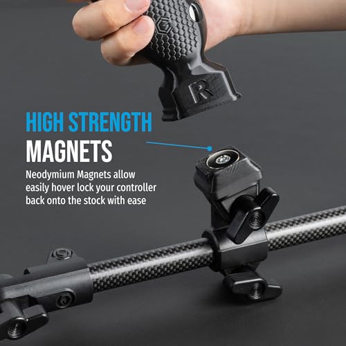 Glistco Magni Stock+ VR Stock Adapter for Meta Quest 3, 3S & Pro | Carbon Fiber, Magnetic Quick-Release Controller Mount - Image 2