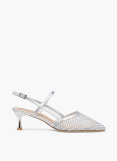 Flora Bella By Shoexpress Embellished Pointed Toe Shoes with Buckle Closure and Stiletto Heels  - Image 3