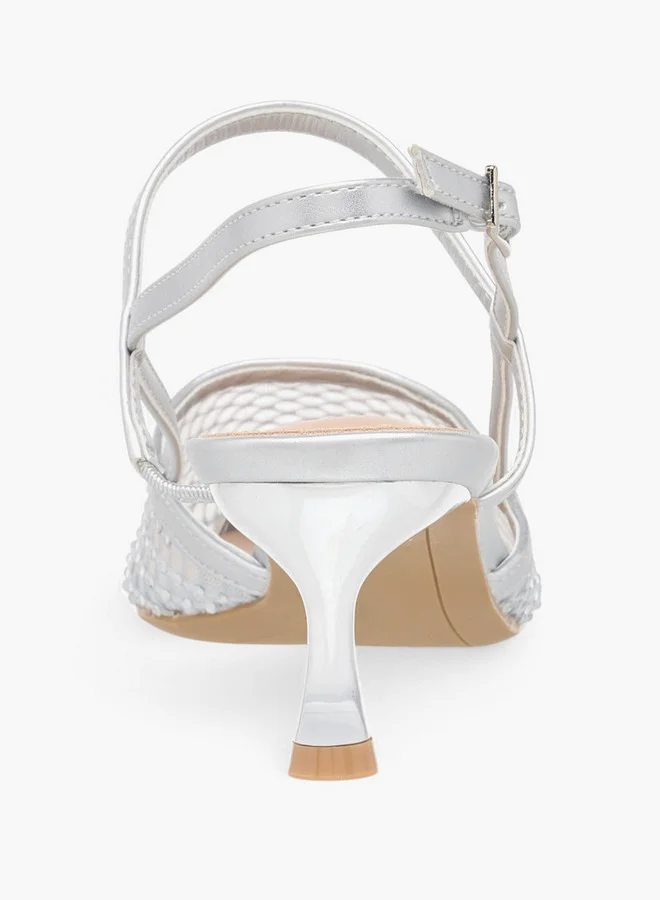 Flora Bella By Shoexpress Embellished Pointed Toe Shoes with Buckle Closure and Stiletto Heels