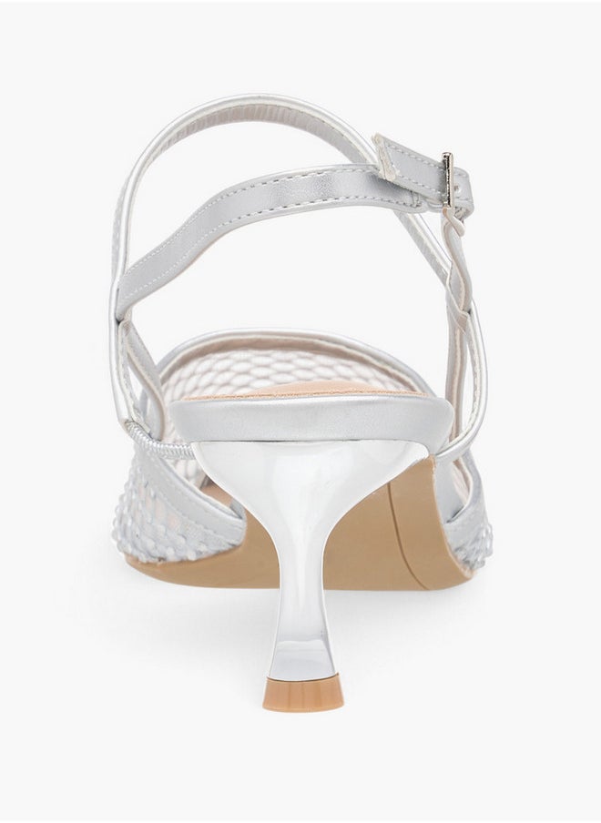 Flora Bella By Shoexpress Embellished Pointed Toe Shoes with Buckle Closure and Stiletto Heels  - Image 5