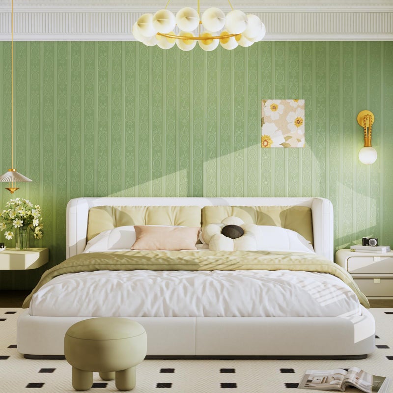 JiffDiff Wallpaper Peel and Stick Textured,3D Embossed Wall Paper Stick on Wallpaper Modern Waterproof Self Adhesive Contact Paper(17.3" x 120") - Image 2