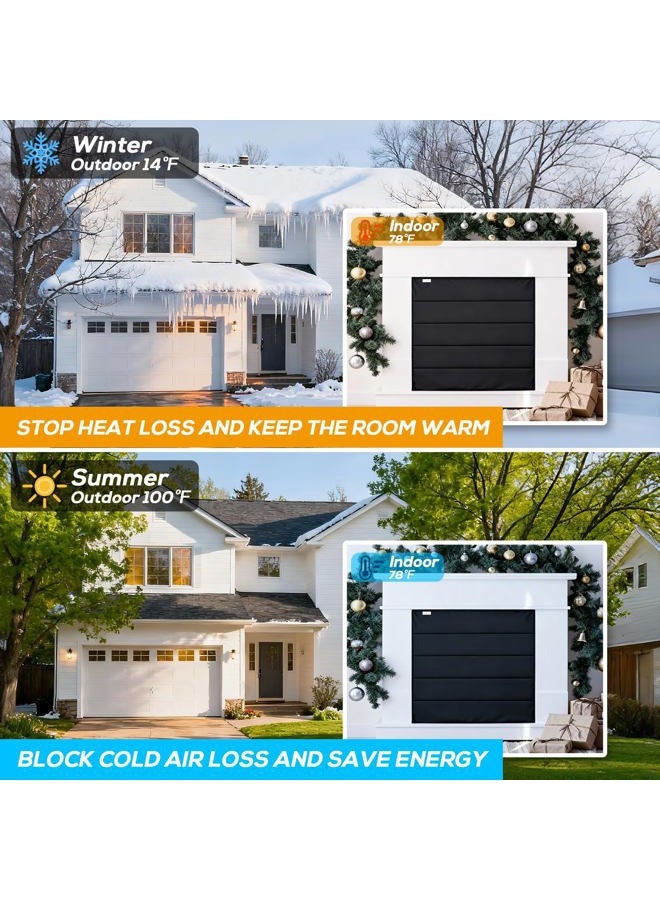 PAWBOSE Magnetic Fireplace Cover - Stop Heat Loss & Keep Drafts Out with Built-in 12 Strong Magnets for Iron Fireplace Frame, 36x24 Inch - Image 4