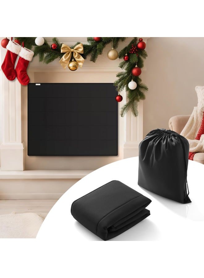 PAWBOSE Magnetic Fireplace Cover - Stop Heat Loss & Keep Drafts Out with Built-in 12 Strong Magnets for Iron Fireplace Frame, 36x24 Inch - Image 1