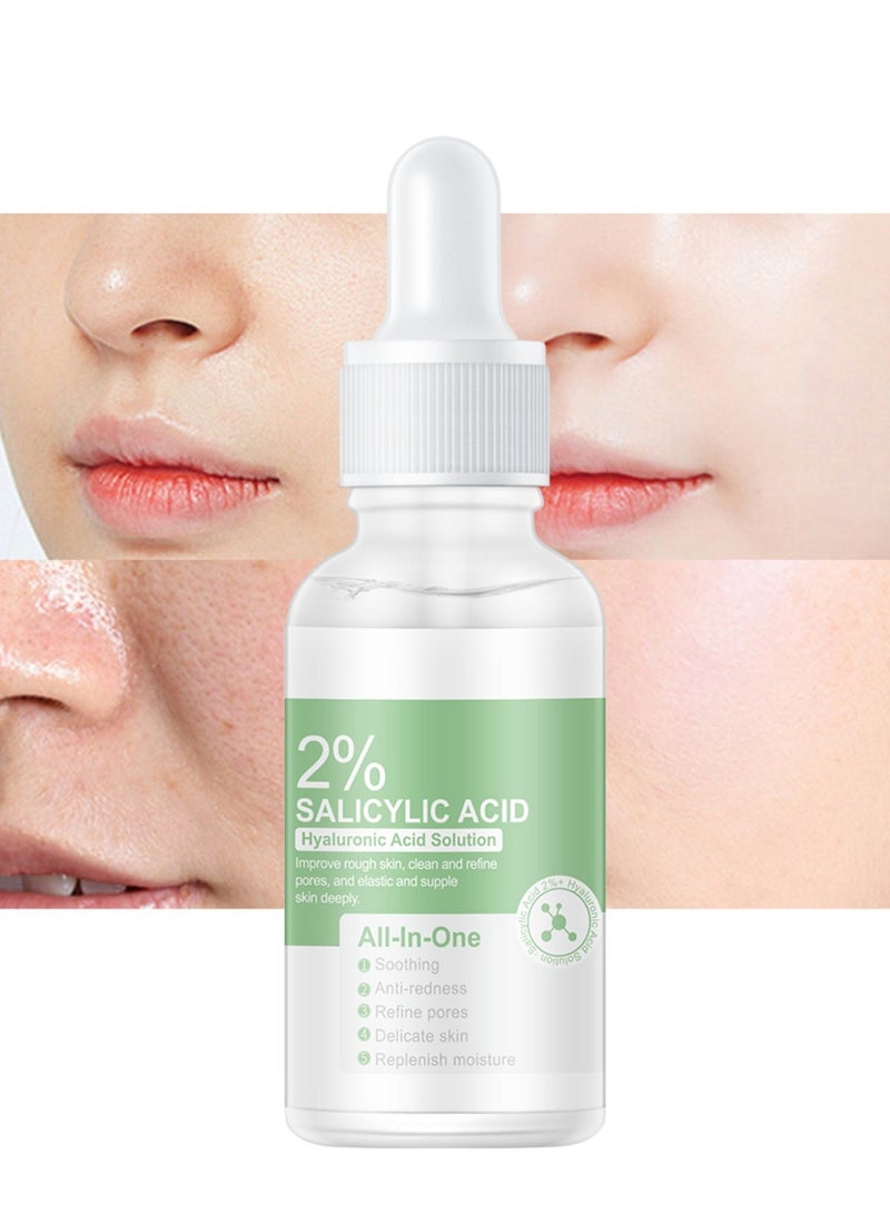 MOOYAM 2% Salicylic Acid Hyaluronic Acid Solution All in One Improves Rough Skin Cleans and Refines Pores for Elastic Supple Soothing Anti Redness Delicate Skin Replenishes Moisture - Image 1