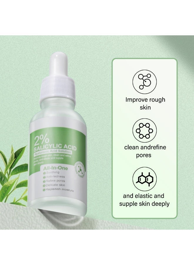 MOOYAM 2% Salicylic Acid Hyaluronic Acid Solution All in One Improves Rough Skin Cleans and Refines Pores for Elastic Supple Soothing Anti Redness Delicate Skin Replenishes Moisture - Image 5