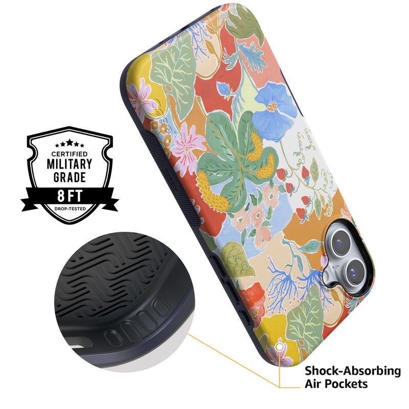 Casely iPhone 16 Case | Botanical Blooms | Floral Patchwork | Bold Protective Design | Compatible with MagSafe - Image 5