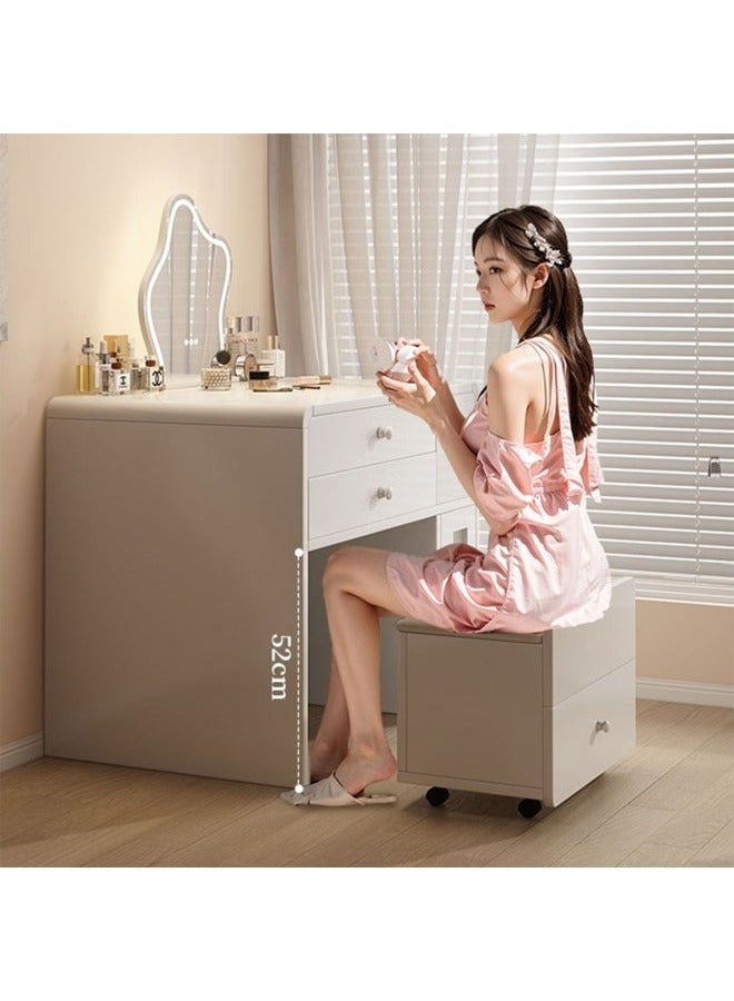 Multifunctional Makeup Vanity Dressing Table with LED Mirror and Chair 80 CM