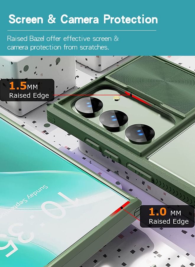 GROIC Case for Samsung Galaxy S23 Plus 6.6 Inch with Slide Camera Protective Hard Back & Soft Bumper Shockproof Upgraded Cover Slim Clear - Image 2