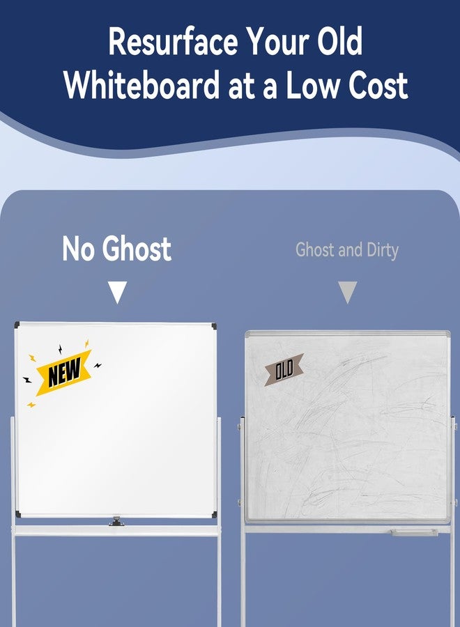 Vusign Whiteboard Sticker for Wall, 96" x 17.3" Dry Erase Board Wallpaper Peel and Stick，Self-Adhesive White Board for School, Office, Home, Kids Drawing with 3 Pen, 1 Cleaning Cloth - Image 5
