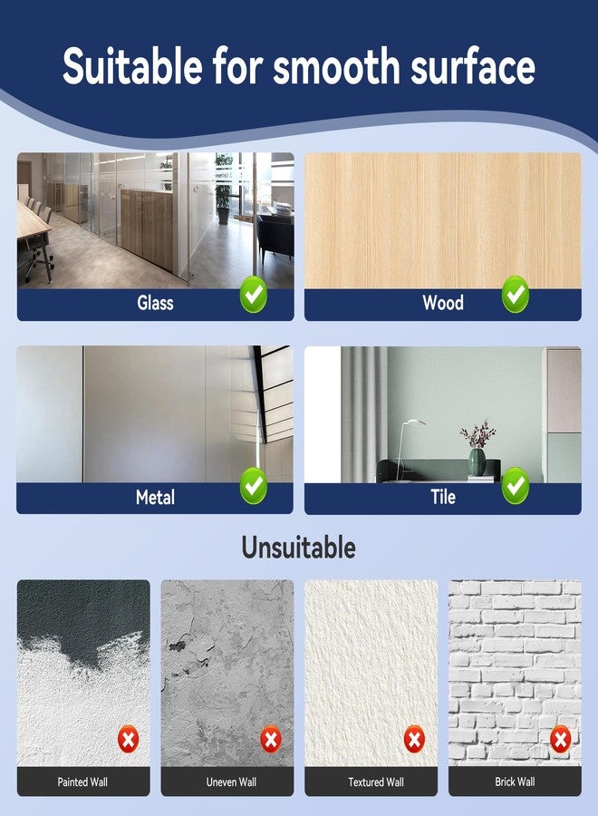 Vusign Whiteboard Sticker for Wall, 96" x 17.3" Dry Erase Board Wallpaper Peel and Stick，Self-Adhesive White Board for School, Office, Home, Kids Drawing with 3 Pen, 1 Cleaning Cloth - Image 4