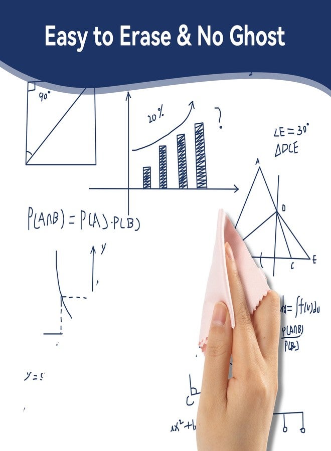 Vusign Whiteboard Sticker for Wall, 96" x 17.3" Dry Erase Board Wallpaper Peel and Stick，Self-Adhesive White Board for School, Office, Home, Kids Drawing with 3 Pen, 1 Cleaning Cloth - Image 2