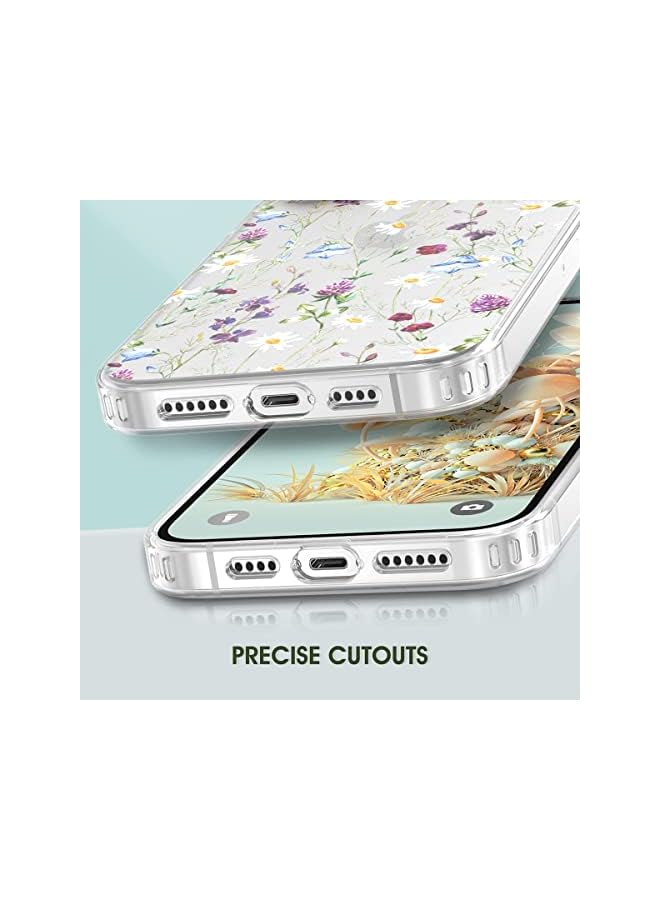 KASTWAVE Compatible With Iphone 14 Pro Max Flower Case Case Design For Girls Women Shockproof Floral Pattern Hard Back For Iphone 14 Pro Max Phone 6.7 In Garden - Image 3
