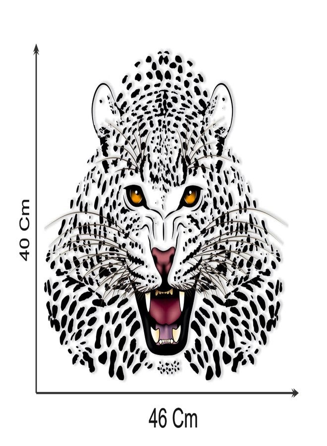 Akki World Pvc Royal Black Tiger Wall Sticker For Living Room, Bedroom, Kids Rooom, Office (Size - 40 Cm X 46 Cmself-Adhesive, Smooth Surface, 460 Mm) - Image 2