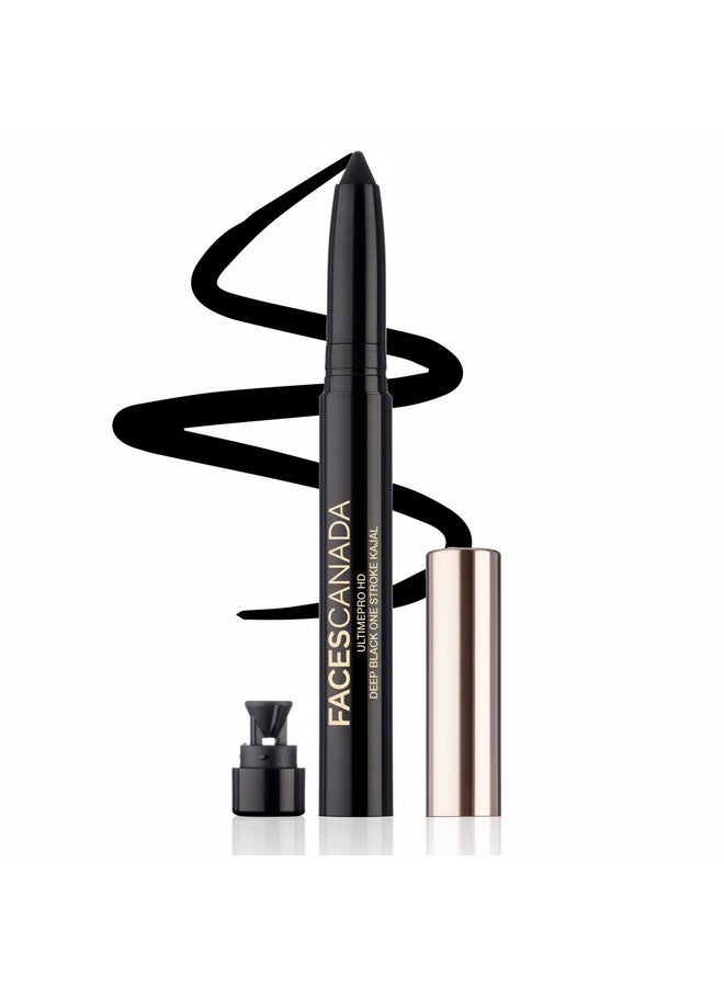 Facescanada Faces Canada Ultime Pro Hd Deep Black One Stroke Kajal 1.4G ; Smooth Lightweight Intense Black Hd Finish ; 10Hr Longstay ; Rice Bran Wax ; Castor Oil ; Waterproof ; Sweatproof ; Builtin Sharpener - Image 1