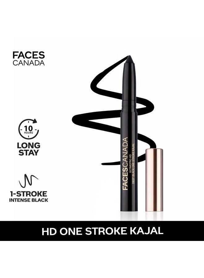 Facescanada Faces Canada Ultime Pro Hd Deep Black One Stroke Kajal 1.4G ; Smooth Lightweight Intense Black Hd Finish ; 10Hr Longstay ; Rice Bran Wax ; Castor Oil ; Waterproof ; Sweatproof ; Builtin Sharpener - Image 3