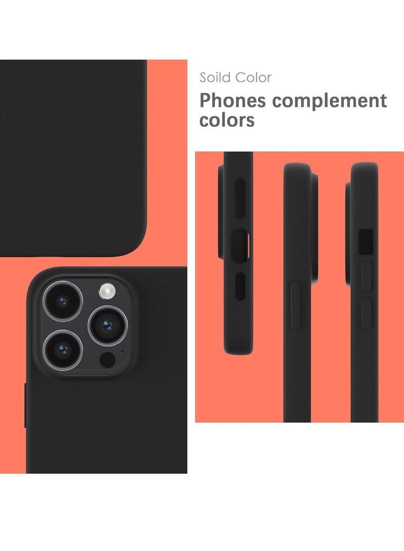ELTRAZONE Silicone Case for iPhone 15 Pro Max – Soft-Touch, Shockproof, Dustproof, Antiskid Full Body Armour, Black - Image 3