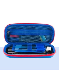 Kuber Industries Kuber Industries Pack of 2 Kids 3D Pencil Box Boys for School with Zip | Kids Pencil Box for Girls - Ideal for Storing Pens & Erasers | Marvel Print- Blue & Maroon  - Image 2