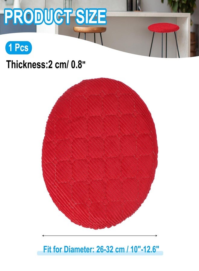 PATIKIL Stool Covers Round, Elastic Bar Stool Cover Washable Stool Cushion Slipcovers Stretchy Bar Chair Seat Cover for 10-13 Inch Chair, Red - Image 2