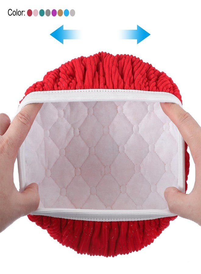 PATIKIL Stool Covers Round, Elastic Bar Stool Cover Washable Stool Cushion Slipcovers Stretchy Bar Chair Seat Cover for 10-13 Inch Chair, Red - Image 4