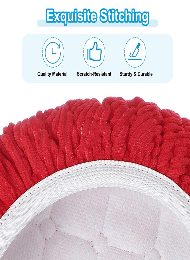 PATIKIL Stool Covers Round, Elastic Bar Stool Cover Washable Stool Cushion Slipcovers Stretchy Bar Chair Seat Cover for 10-13 Inch Chair, Red - Image 5