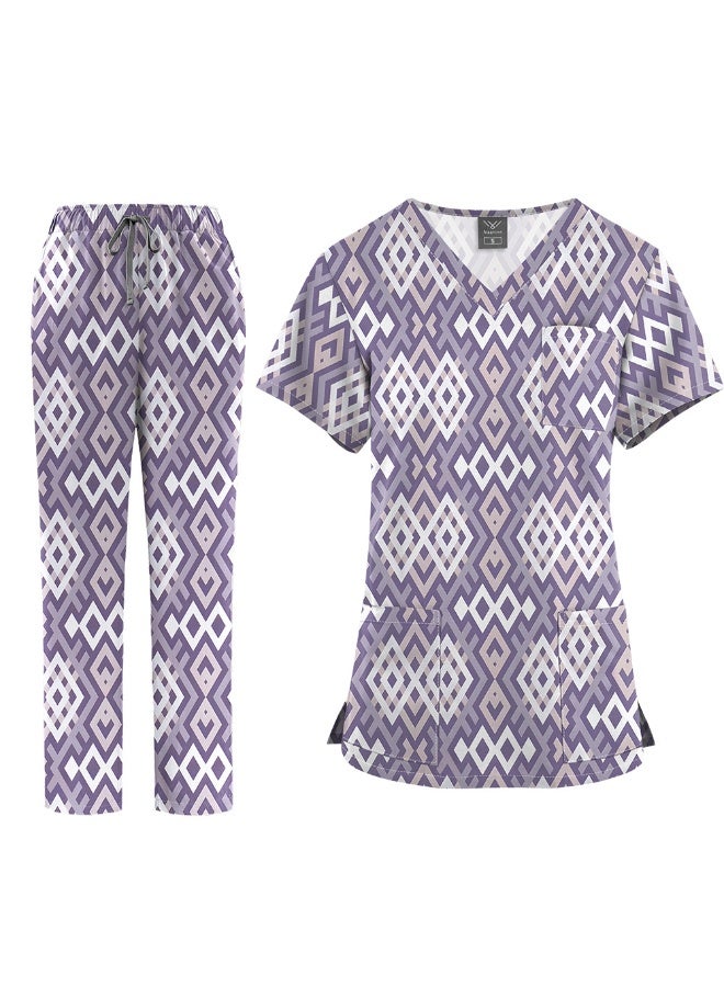 NIBEMINENT Clinical Work Clothes Women Nurse Scrubs Tops Pharmacy Working Pants Medical Doctor Surgical Nursing Uniforms - Image 1