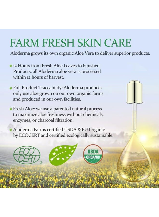 Aloderma Brightening Eye Cream made with 87% Organic Aloe Vera within 12 Hours of Harvest, Refines Skin Texture, Evens Skin Tone, Diminishes Appearance of Fine Lines & Wrinkles 0.90z (25g) - Image 5