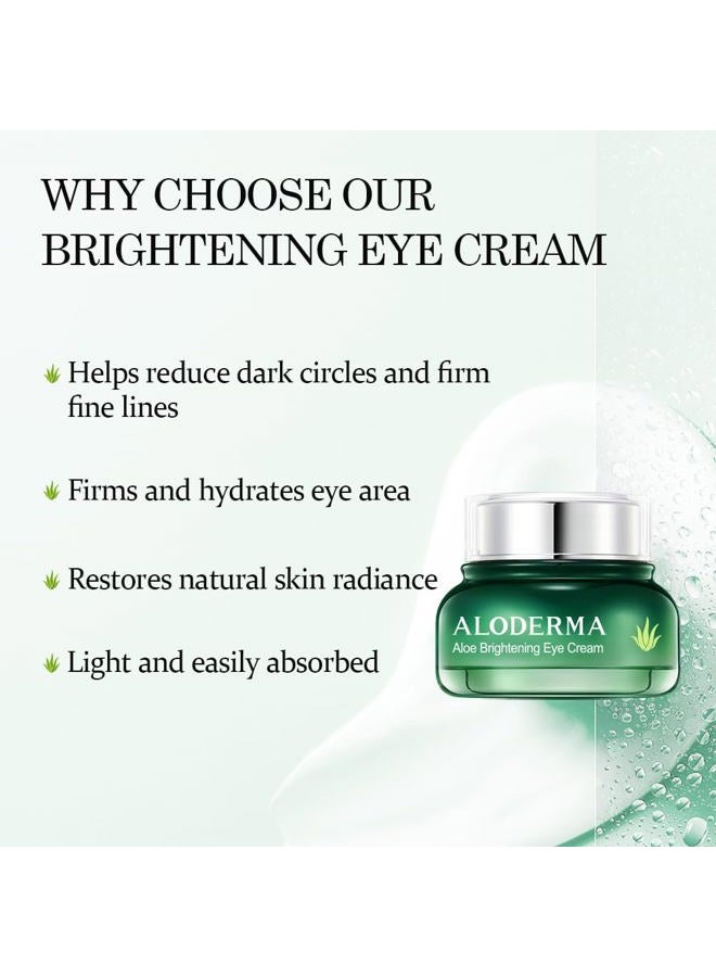 Aloderma Brightening Eye Cream made with 87% Organic Aloe Vera within 12 Hours of Harvest, Refines Skin Texture, Evens Skin Tone, Diminishes Appearance of Fine Lines & Wrinkles 0.90z (25g) - Image 3