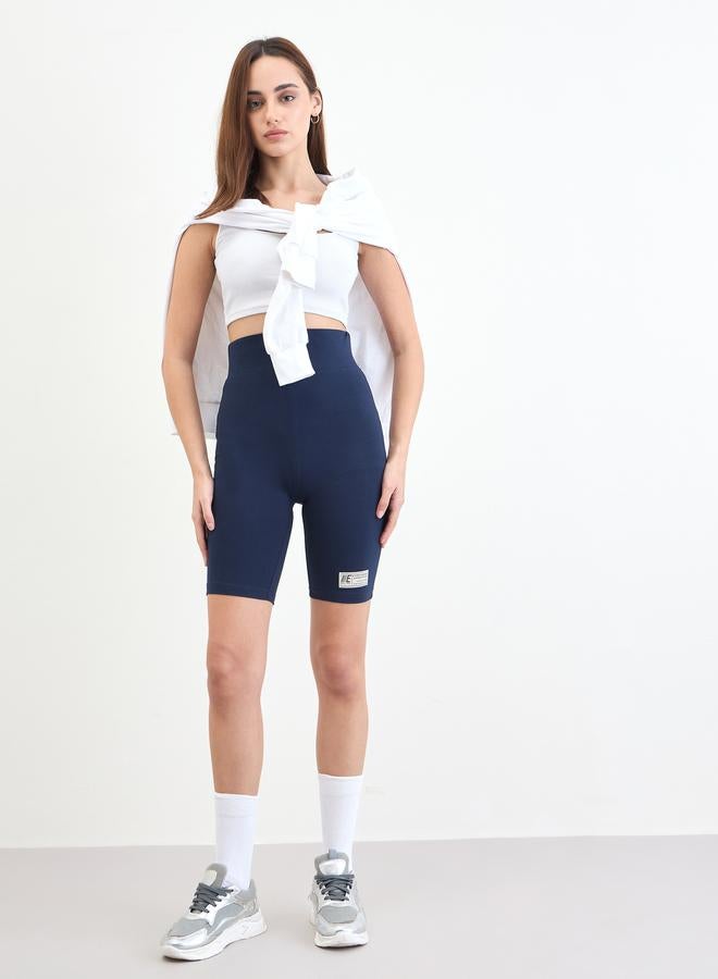 ستايلي شورت ركوب دراجات بتفاصيل شارة - Image 4