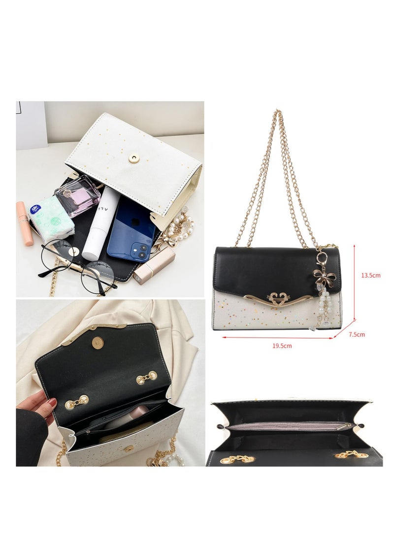 Excefore Small Crossbody Handbags, Fashion Over the Shoulder Bag, PU Leather Cross Body Phone Handbags, Suitable for Ladies & Girls (Black) - Image 4