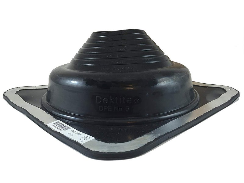 Dektite #5 (4" - 8") قاعدة مربعة سوداء EPDM مرنة أنبوب فلاشينغ دكتايت جاك السقف (DFE105B) - Image 2
