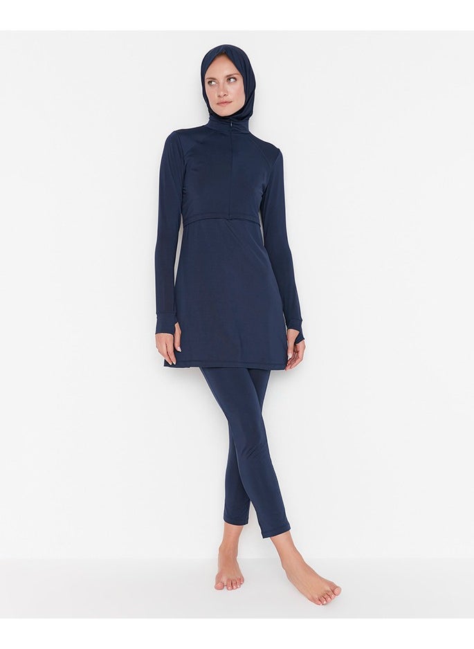 Vicino - Modest Swimsuit - Dark Navy Burkini - Image 1