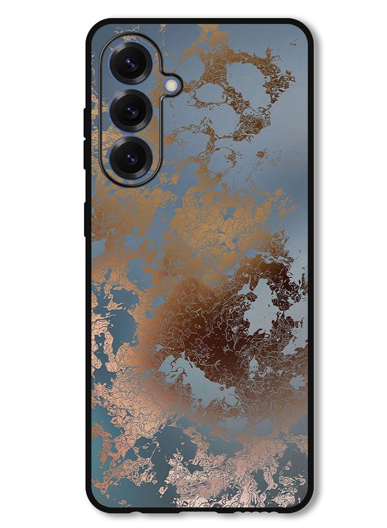 Theodor Protective Case Anti Scratch Shock Proof Bumper Cover For Samsung Galaxy S25 Golden Grey Design - Image 1