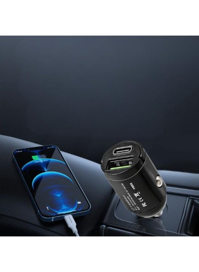 Car Super Fast Charger 12 24V Car Charger Cigarette Lighter to USB Type C Dual Port Phone Fast Charging Adapter - Image 2