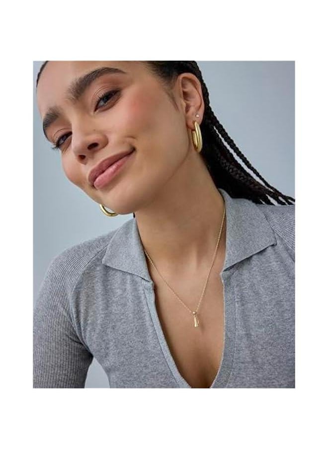 PAVOI - Adjustable Whimsical Gold Charm Necklace for Women, 14K Gold Plated Cute Dainty Pendant Necklaces with Charms Set, Hypoallergenic Chain Trendy Cubic Zirconia Heart Religious Sports Pearl Pendant - Image 1